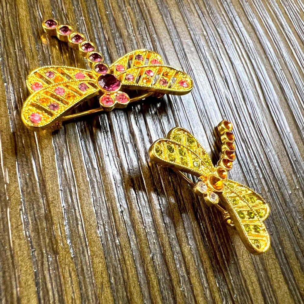 Vintage Dragonfly Brooch Pins (set)